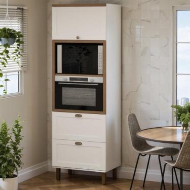 Imagem de Torre para 2 Fornos 2 Portas 1 Gaveta Iluminata - Genialflex