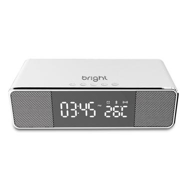 Imagem de Rádio Relógio com Base Carregadora por Indução Bright 0600 Branco