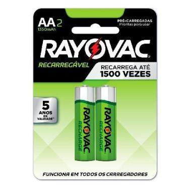 Imagem de Pilha Recarregavel Eco Aa C/2 1350mah 55802 - Rayovac