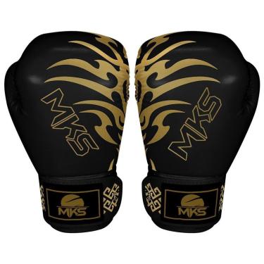 Imagem de Luva De Boxe Muay Thai Mks Mythology Em Couro Black-Unissex