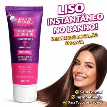 Imagem de Progressiva de Chuveiro Sem Formol Super Poderes 100ml  Liso Instantân