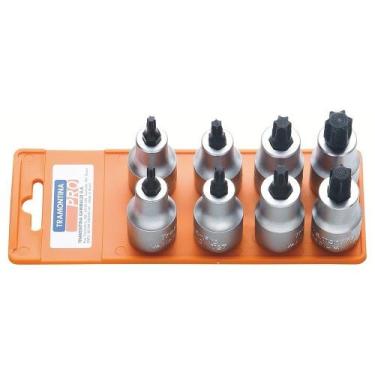 Imagem de Jogo soquete encaixe 1/2 torx macho t-20 a t-60 44844/508 tramontina