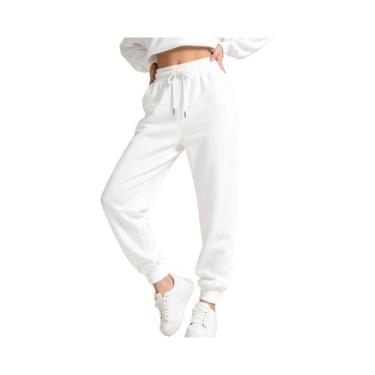 Imagem de Calças De Moletom Femininas Multicoloridas Com Cordão, Casuais, De Cor