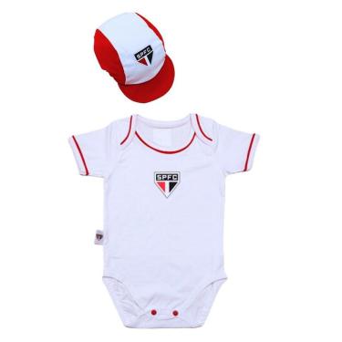 Imagem de Kit Bebê São Paulo com Body e Boné Oficial