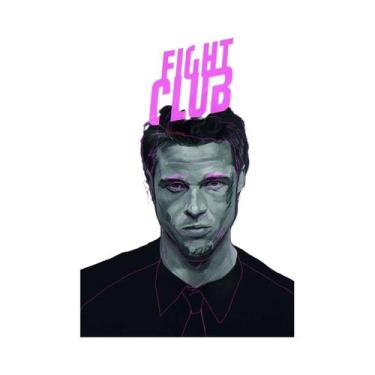 Imagem de Pôster Do Filme Fight Club Com Brad Pitt, Pintura Em Tela HD, Arte De 