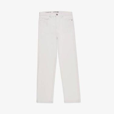 Imagem de Jeans feminino Lacoste straight fit em algodão com stretch-Feminino