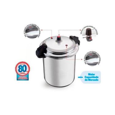 Imagem de Panela de Pressão com Fechamento Externo 24 Litros - Aluminio Nacional