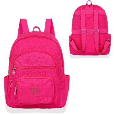 Imagem de Kit Mochila Feminina com Estojo de Nylon Leve - Faculdade Escola Traba