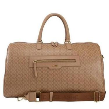 Imagem de Mala Nude Classe Grande de Mão com Alça Marrom-Feminino