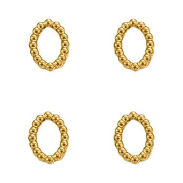 Imagem de Conectores De Anel Torcido Em Aço Inoxidável Banhado a Ouro 10 Peças A