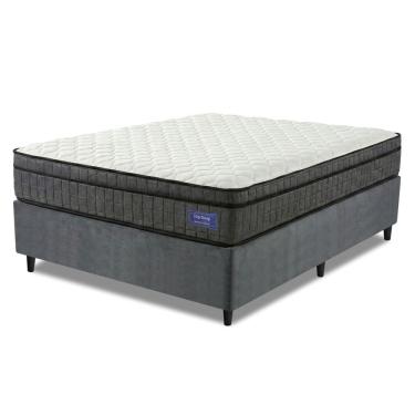 Imagem de Cama Box Desmontável Colchão Queen Ortopédico D33 Euro Pillow Ultra 158x198x63cm Cinza
