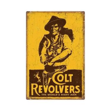 Imagem de Placa De Metal Retrô Winchester Colts Para Decoração De Parede, Sinal 