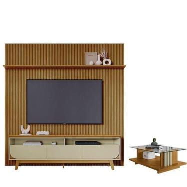 Imagem de Estante Home Theater Com Bancada Suspensa Luna com Mesa de Centro Friz