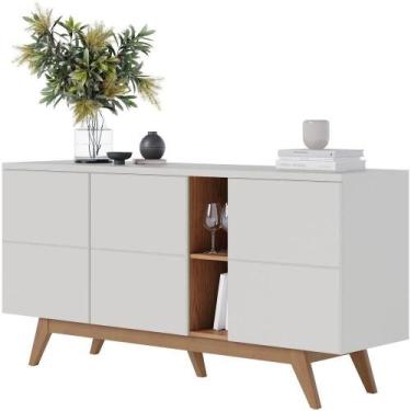 Imagem de Aparador Buffet Para Sala De Jantar 03 Portas íris C04 Off Matte Freij