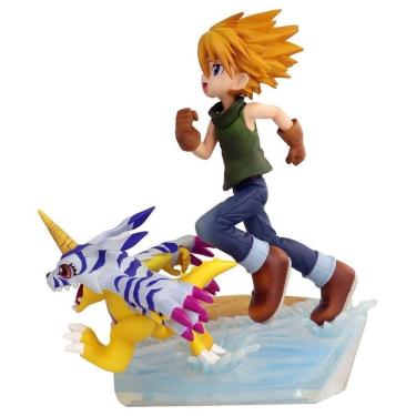 Imagem de Figura de Colecionador Digimon Figure Yamato Ishida Gabumon G.e.m. Series com Base Mega...