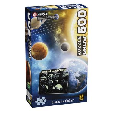 Imagem de Quebra-cabeça - Sistema Solar - Brilha No Escuro - 500 Peças - Grow
