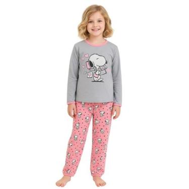 Imagem de Pijama Infantil Personagem Blusa Longa Calça Cumprida Menina Criança I