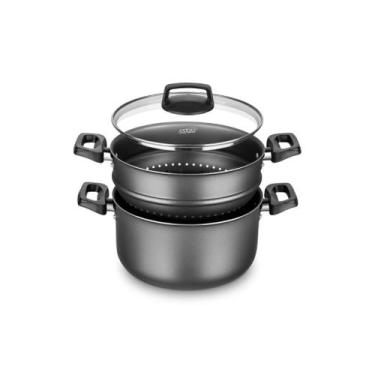 Imagem de Panela A Vapor Cozivapor Antiaderente 3,2 L Grafite Mta