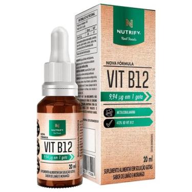 Imagem de Vitamina B12 Metilcobalamina 413% VD 20ml Nutrify, Limão C/ Morango