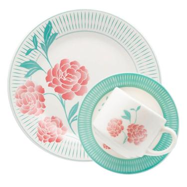 Imagem de Kit Jogo Café Lanche Oxford Donna Bloom 12 Peças Cerâmica
