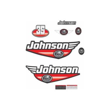 Imagem de Kit Adesivos Johnson 35 compatível c/ Motor de Popa - SPTS