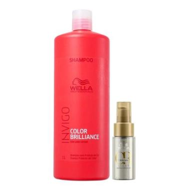 Imagem de Kit Wella Professionals Invigo Color Brilliance Shampoo 1 Litro + Oil 