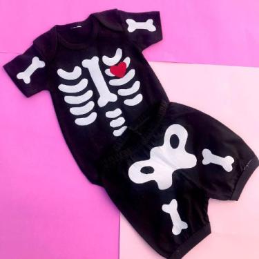 Imagem de Kit body halloween - Encanto infantil , Preto, M