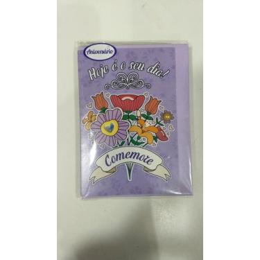 Imagem de Cartão mini aniversário - ABSTRATUS, Roxo
