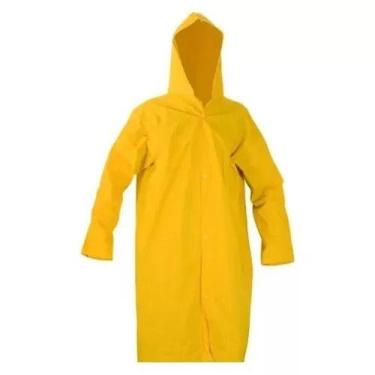 Imagem de Capa de chuva amarela pvc conjunto com forro gg - CDP