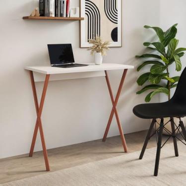 Imagem de Mesa para Computador X 120x60 com Estrutura em Ferro para Escritório -