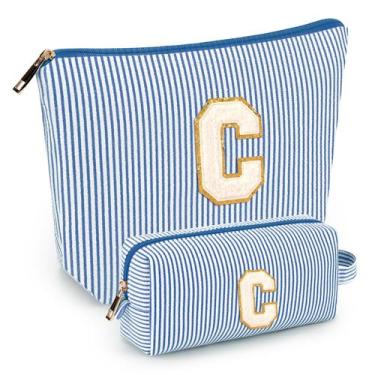 Imagem de Conjunto de bolsa de maquiagem mibasies Blue C para mulheres e meninas