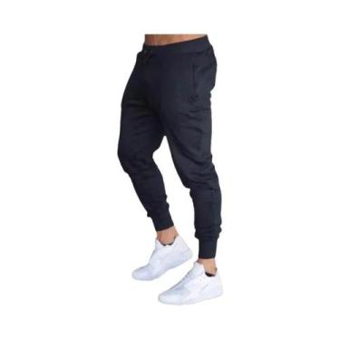 Imagem de Calças De Moletom Slim Fit Masculinas Em Algodão Para Corrida E Muscul
