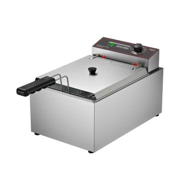 Imagem de Fritadeira Elétrica Tacho 1 Cuba FRCE5 5L 220V com Cesto Removível em Aço Inox 304 Metalcubas