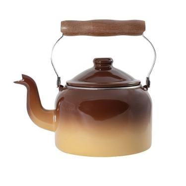 Imagem de Chaleira Tradicional Esmaltada Marrom Degradê 1,8L para Servir e Decorar em Aço Especial Ewel