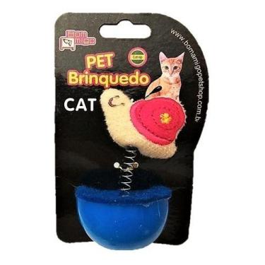 Imagem de Brinquedo Oscilante Para Gato C/ Catnip Bichinho De Pelúcia - Bom Amig