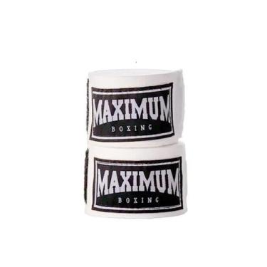 Imagem de Par Bandagem Maximum Muay Thai 3 Metros Boxe Kickboxing, Branco, único