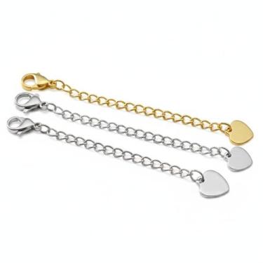 Imagem de Kit 3 Extensor Prologandor Pulseira Colar Corrente Com Fecho - Lojas L