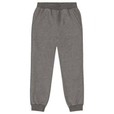 Imagem de Calça Jogger Moletom Com Bolso Infantil Brandili, 4, Cinza