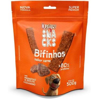Imagem de Quatree Snacks Bifinhos para Cães Sabor Carne 500g