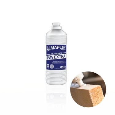 Imagem de Cola Branca Pva Extra 768 de 1 Kg Para Madeira, Artesanato - Almata