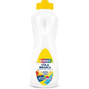 Imagem de Cola Escolar Branca 500G - Pacote com 04 - Acrilex