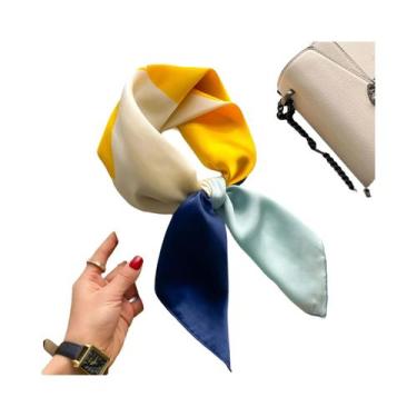 Imagem de Lenço Quadrado De Seda Luxuoso Feminino Para Verão, Hijab, Lenço De Pe