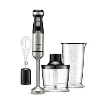 Imagem de Elgin Mixer Power Inox 3 em 1, 1000W, Aço Inox, com Processador e Batedor de Claras, Velocidade Variável e Função Turbo