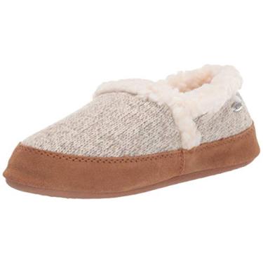 Imagem de Acorn Pantufas femininas moc com sensação confortável de nuvem, cabedal macio e aconchegante e sola antiderrapante, Aveia mesclada, 6.5-7.5
