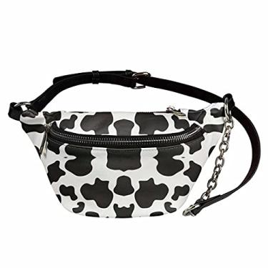 Imagem de GOSTONG Pochete Be Kind de couro de poliuretano para homens e mulheres, bolsas transversais leves, Estampa de vaca, One Size