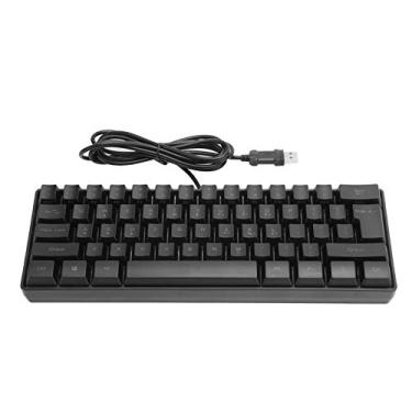 Imagem de Teclado com luz de fundo HXSJ V700 Teclado USB RGB Backlight Gaming Keyboard com 61 teclas para Laptop Desktop
