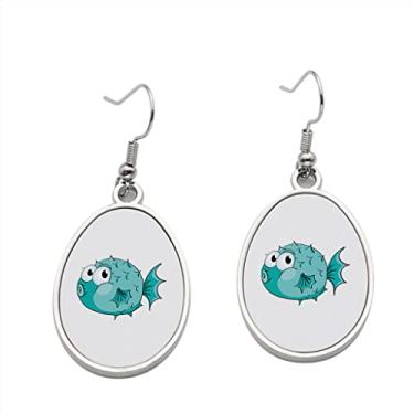 Imagem de Brinco de peixe puffer – Brincos pendurados femininos para meninas – Presente de festa de aniversário dos namorados