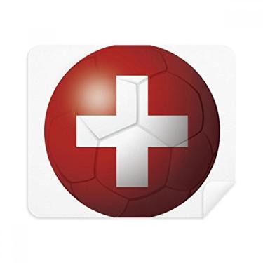 Imagem de Pano de limpeza de tela com bandeira nacional da Suíça, 2 peças, tecido de camurça