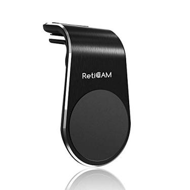 Imagem de Suporte magnético para celular RetiCAM MC10 – Suporte universal para smartphone com ímãs fortes, design de metal em forma de L para evitar bloqueio de fluxo de ar – para celulares e GPS portátil, Preto
