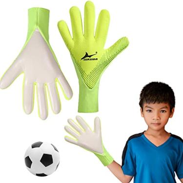 Imagem de Luvas de goleiro de látex, Luvas de treino de futebol profissional de látex, Luvas de goleiro de treinamento de futebol respiráveis para jovens, adultos A/z
